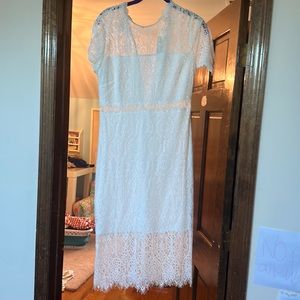 Francesca’s white long dress